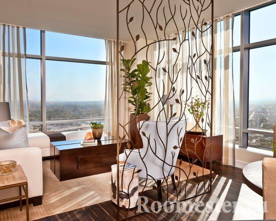 Декоративные перегородки в интерьере комнаты — идеи зонирования