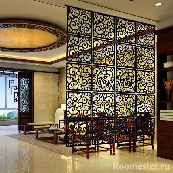 Декоративные перегородки в интерьере комнаты — идеи зонирования