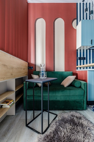 Как «спрятать» кухню в студии: 7 примеров, которые мы нашли у дизайнеров