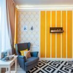 Полосатые обои в интерьере: виды и комбинирование полоски