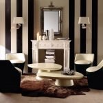 Полосатые обои в интерьере: виды и комбинирование полоски