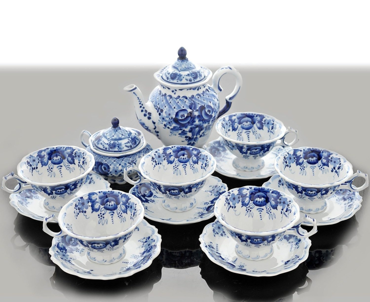 Стиль гжель в интерьере