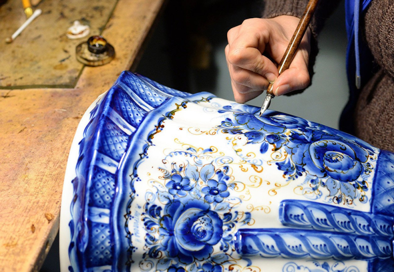 Стиль гжель в интерьере