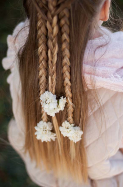 Идеи весенних причесок с косами и цветами