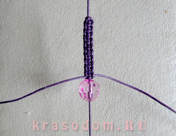 Фиолетовый браслет Шамбала. Мастер-класс