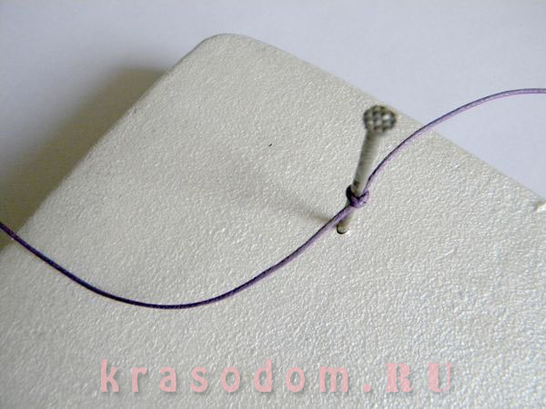 Фиолетовый браслет Шамбала. Мастер-класс