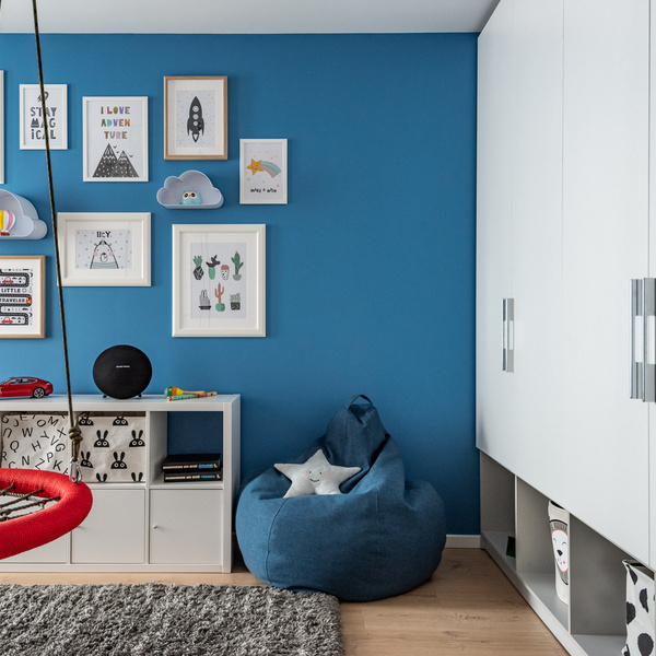 Голубой цвет в детской комнате: 40+ нескучных примеров