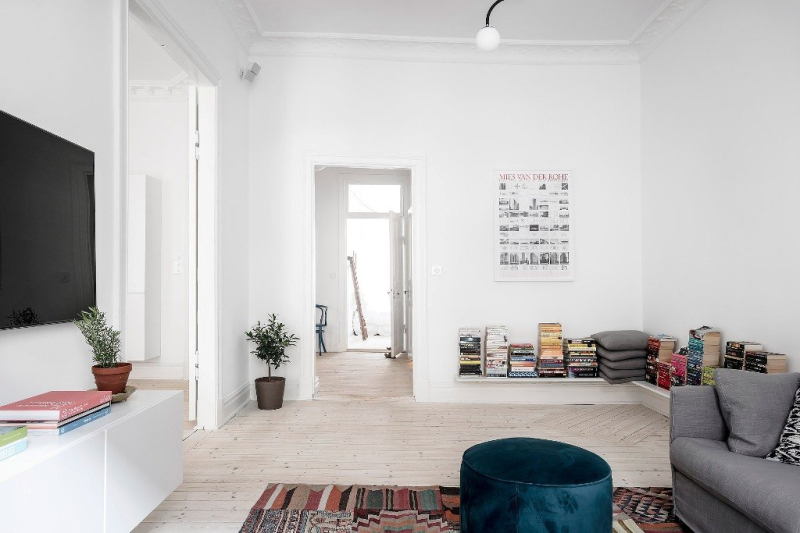 Гостиная в скандинавском стиле: 75 примеров дизайна